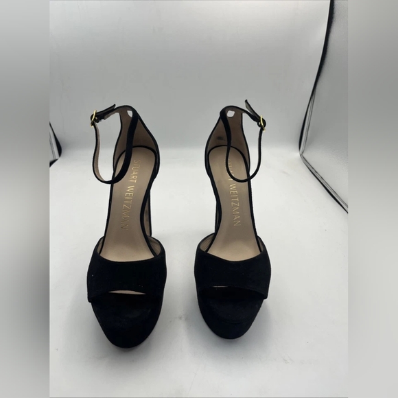 Stuart Weitzman Black Suede Heels - Picture 1 of 5
